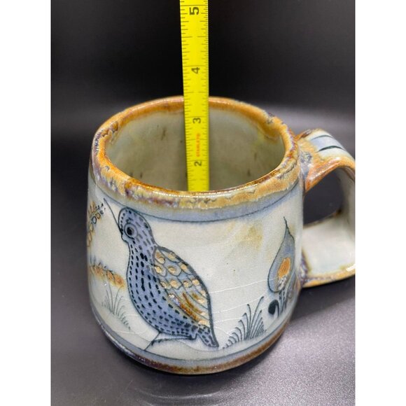 Vintage Ken Edwards Pottery El Palomar Tonala Large Quail Mug Studio Folk Art - Picture 7 of 9